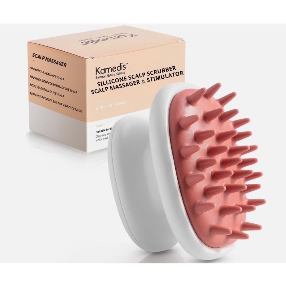 KAMEDIS Scalp Massager Brush - Silicone Gentle Scalp Scrubber, Exfoliator